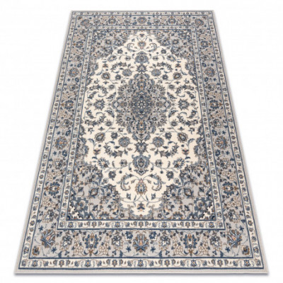 Covor L&amp;acirc;nă NAIN Cadru ornament 7335/51935 bej / albastru inchis, 80x150 cm foto