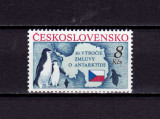 Cumpara ieftin Cehoslovacia 1991 &quot;30 ani Tratatul Antarcticii&quot; , serie, Mi. 3086, pinguini,MNH, Nestampilat