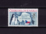 Cumpara ieftin Cehoslovacia 1991 &quot;30 ani Tratatul Antarcticii&quot; , serie, Mi. 3086, pinguini,MNH