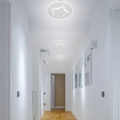 Lustra LED HEATH STEA, 30W, Diametru 20cm, lumina Neutra, Alb foto