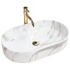 Lavoar blat baie REA Nadia Shiny Aiax, ceramică sanitară, design modern