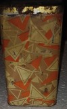 CY Cutie goala, din tabla, pt. dulciuri / RO comunism (N.I. 1959) / 9,50 cm x 9,50 cm x 17 cm (H) 200 g / balamale ferme &amp; capacul inchide foarte bine