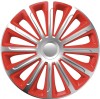 Set 4 Capace Jante Tabla R15 Cridem Trend Silver Red - Accesorii Roti Plastic Noi
