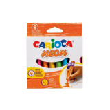 Creioane cerate Carioca Jumbo Neon 8 culori/set