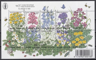 Finlanda 1994 - Flori sălbatice, Bloc, MNH foto
