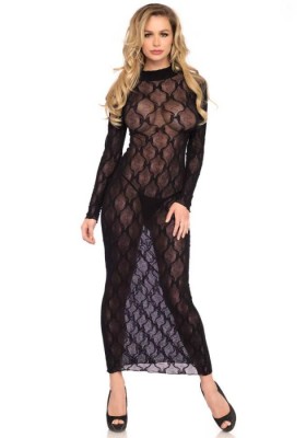 Rochita Maxi Din Dantela, Negru, Marime Universala foto
