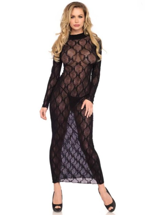 Rochita Maxi Din Dantela, Negru, Marime Universala