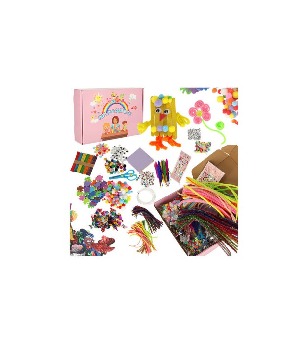 Set 1200 de piese de arta creativa pentru copii, Multicolor, 6+