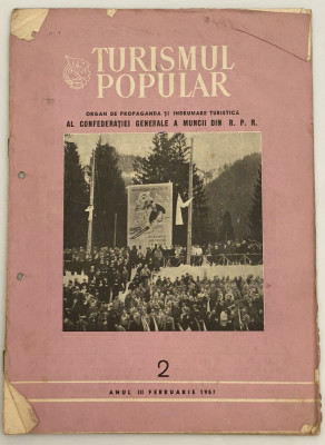 Revista Turismul Popular - continuare la revista Romania buletinul ONT 1951 foto