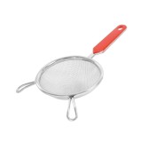 Strecuratoare inox, 10 cm - Zokura, cu maner, ceai, plastic