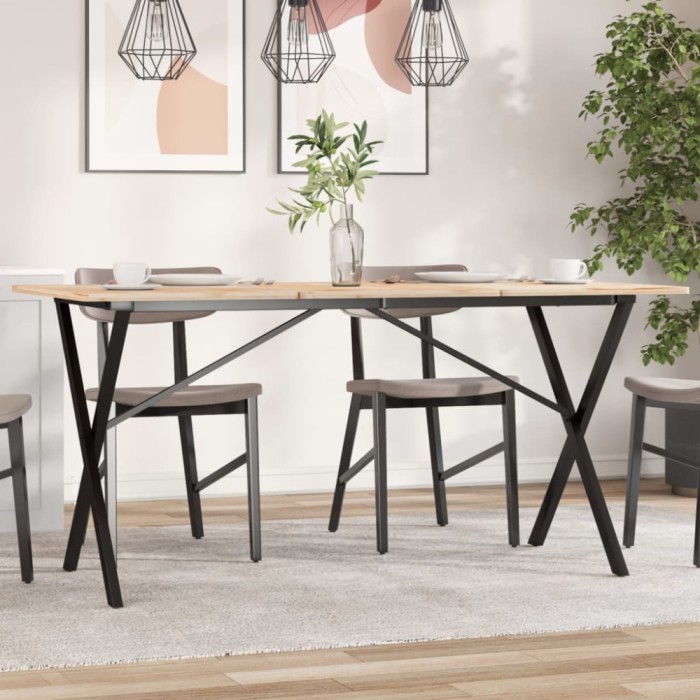 vidaXL Picioare masă de sufragerie X-Frame 120x60x73 cm Oţel 357910