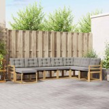 vidaXL Set de canapele de exterior cu pernă 8 pcs Alb și gri deschis 3389765