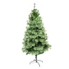 Brad de craciun artificial tip pin, suport metalic inclus, 210 cm, 980 ramuri, verde, Oem