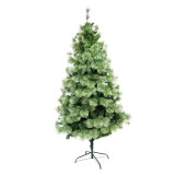 Brad de craciun artificial tip pin, suport metalic inclus, 210 cm, 980 ramuri, verde, Oem
