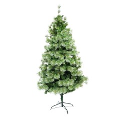 Brad de craciun artificial tip pin, suport metalic inclus, 210 cm, 980 ramuri, verde