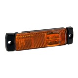 Lampa gabarit auto BestAutoVest 12V/ 24V cu LED dreptunghiulara , Portocaliu, 130x32x14.5mm, 1 buc. Kft Auto, AutoLux