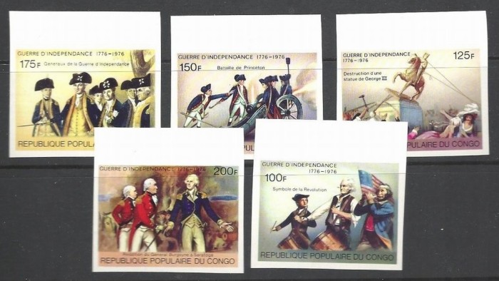 Congo Brazzaville 1976 American bicentenary imperf. MNH DA.112