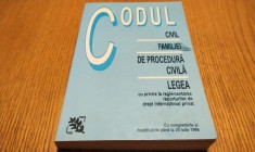 CODUL CIVIL FAMILIEI - Codul de Procedura Civila - LEGEA la 29 iulie 1996 -445p.