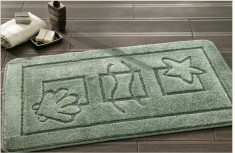 Set 2 Covorase Baie Model Maritime 2510, Marimi 50 x 80 40 x 50 cm, Verde, Antiderapant, Antialergic, Polipropilena