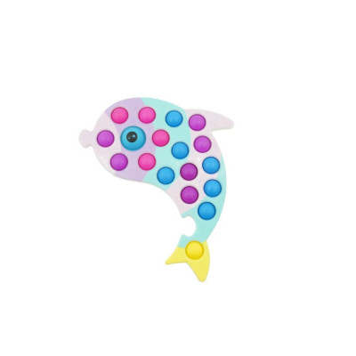 Jucarie senzoriala antistres, Simple Dimple, Delfin, Multicolor foto