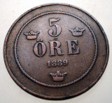 7.492 SUEDIA 5 ORE 1889, Europa, Bronz