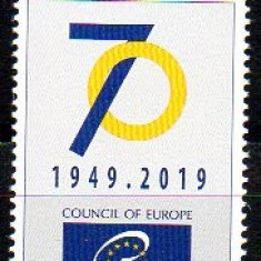 MOLDOVA 2019, Aniversari - Consiliul Europei, serie neuzata, MNH