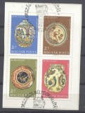 Hungary 1968 Folk art, perf.block, on paper, used U.041