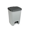Cos gunoi Curver cu pedala, 20L, plastic gri, 30x29x43cm. Interior/Exterior