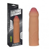 Extensie Penis Revolutionary Nature Extender Lovetoy, +2.5cm, Silicon, 17.5cm Lungime, 4.5cm Diametru