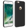 Husa Silicon Negru Mat Apple iPhone 6 Plus/6S Plus, GloMax, Protectie Soc, Praf, Zgarieturi