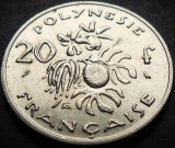 Cumpara ieftin Moneda exotica 20 FRANCI - POLYNESIE / POLINEZIA FRANCEZA, anul 1973 *cod 860