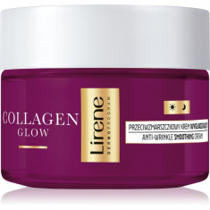 Lirene Collagen Glow 50+ Smoothing crema pentru a consolida conturul feței 50 ml