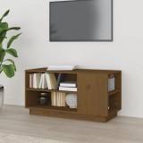 Cumpara ieftin Comodă TV, maro miere, 80x35x40,5 cm, lemn masiv de pin