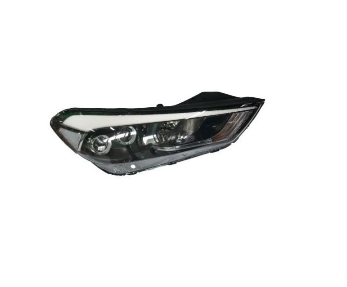 Far HYUNDAI TUCSON (TL), 09.2015-06.2018, partea dreapta, OEM/OES, cu &amp;quot;lumina timp de zi&amp;quot; tip LED; H7+H7+LED+PY21W; electric; cu motor; hal