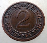2.793 GERMANIA WEIMAR 2 REICHSPFENNIG 1936 F, Europa, Bronz