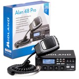 Statie radio CB Midland Alan 48 Pro cu ASQ Digital, AM/FM, Noise Blanker, 12-24V C422.16