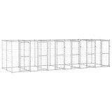 Padoc pentru c&acirc;ini de exterior, 14,52 m&sup2;, oțel galvanizat