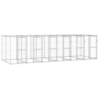 Padoc pentru c&amp;acirc;ini de exterior, 14,52 m&amp;sup2;, oțel galvanizat foto