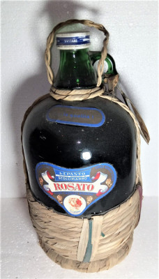 RARITATE STICLE VECHI DE VIN IMBRACATE IN PAIE-ROSATO LEPANTO ANI 60 ONE GALLON foto