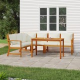 vidaXL Set mobilier de grădină cu perne, 5 piese, lemn masiv de acacia 3154966