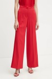 MAX&amp;Co. pantaloni femei, culoarea rosu, lat, high waist, 2516131041200