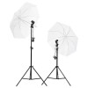 VidaXL Kit lumini studio foto, trepiede+umbrele