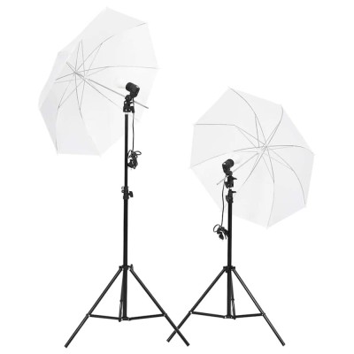vidaXL Kit lumini studio foto, trepiede+umbrele foto
