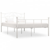 Cadru de pat, alb, 120 x 200 cm, metal GartenMobel Dekor, vidaXL