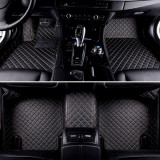 Set Covorase Auto Lux Piele Capitonaj Interior Premium Diamond Mats Audi A4 B8 2008-2015 Negru + Cusatura Bej 130818-3, General