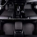 Set Covorase Auto Lux Piele Capitonaj Interior Premium Diamond Mats Audi Q5 8R 2008-2017 Negru + Cusatura Bej 130818-9, General