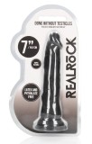 Dildo Realist Real Rock Skin 17 cm Negru cu Ventuza