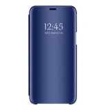 Husa Huawei P Smart (2019) Clear View Flip Mirror Stand, Albastru, ALC MOBILE