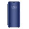 Husa pentru Huawei Nova 5T , Clear View Flip Mirror Stand, Albastru