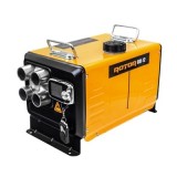 Cumpara ieftin Incalzitor diesel ROTOR RID-12, 12 kW, 12V/24V/230V, rezervor 5 L, 4 iesiri aer cald din aluminiu, control LCD, telecomanda, portabil